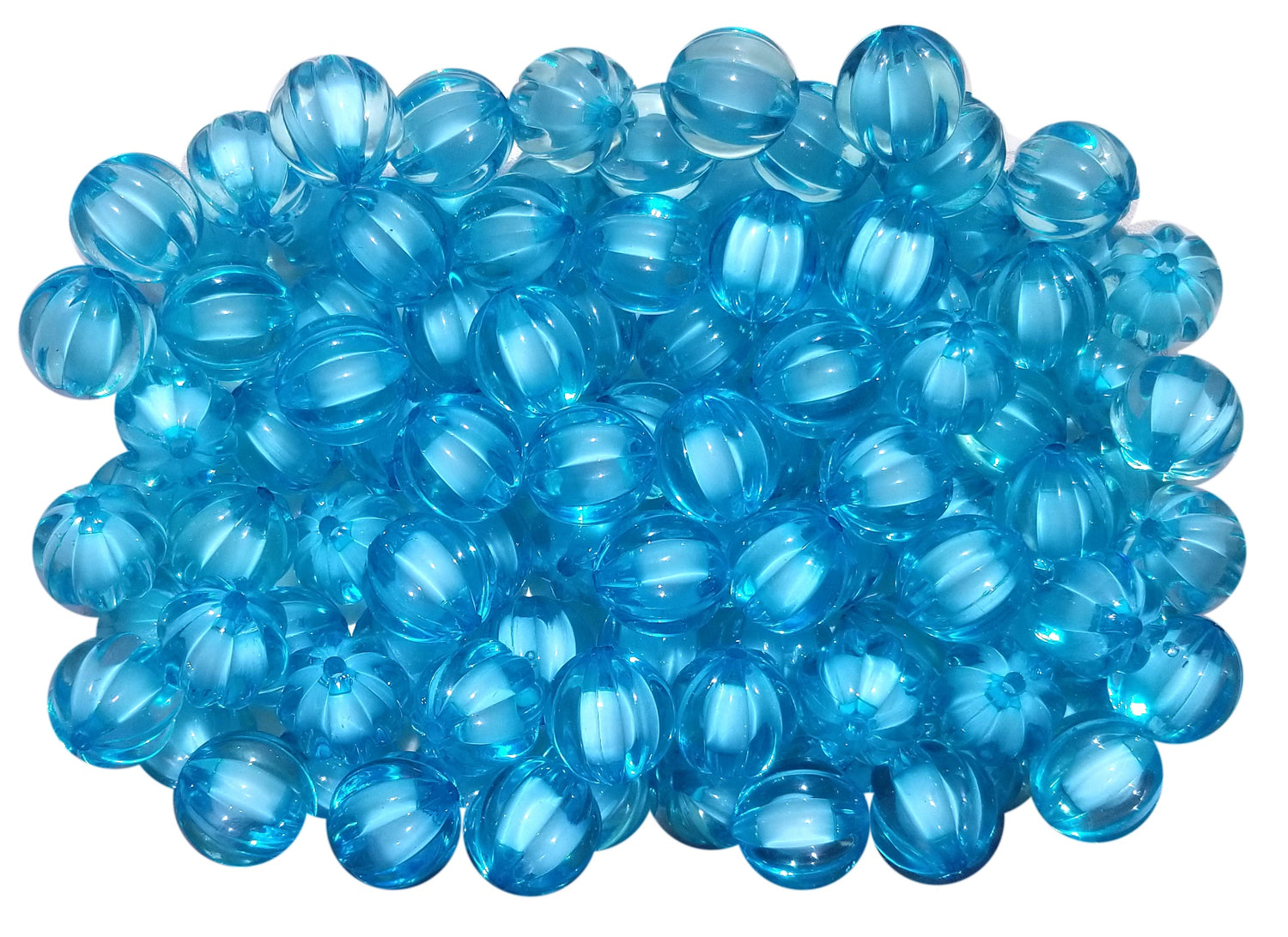 aqua pumpkin 20mm bubblegum beads