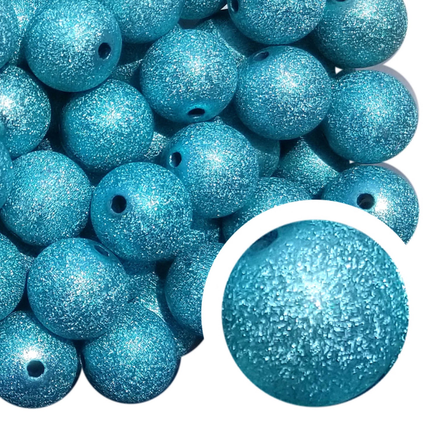 aqua wrinkle 20mm bubblegum beads