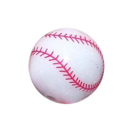 baseball 20mm printed bubblegum beads