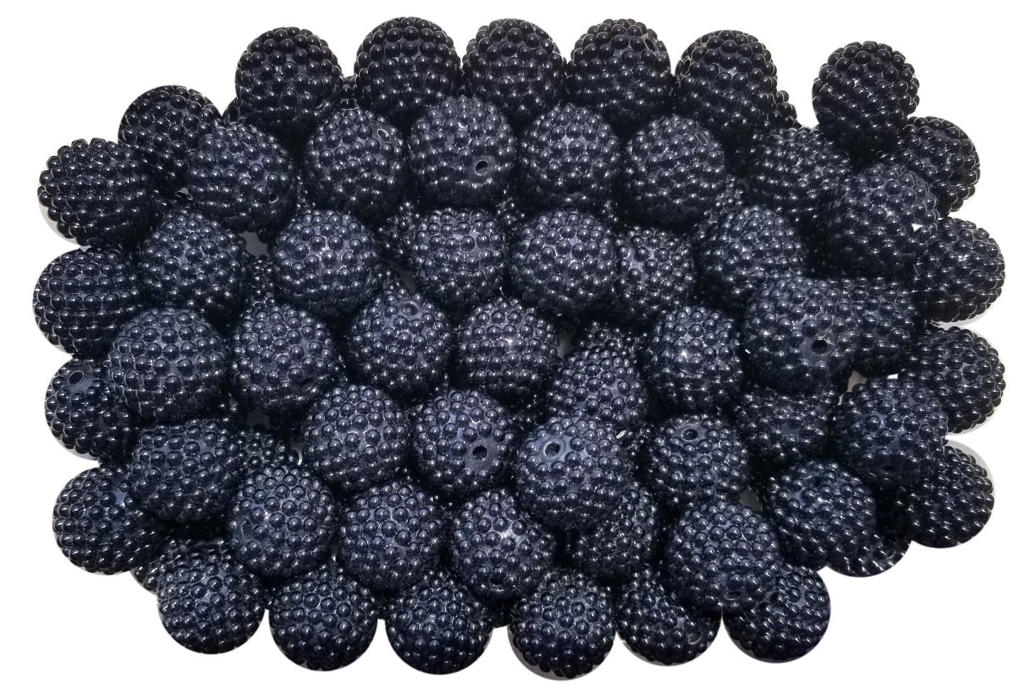 black berry 20mm bubblegum beads