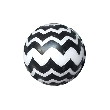 black chevron 20mm bubblegum beads