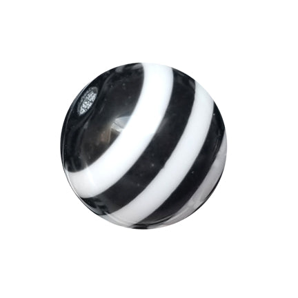 black striped 20mm bubblegum beads
