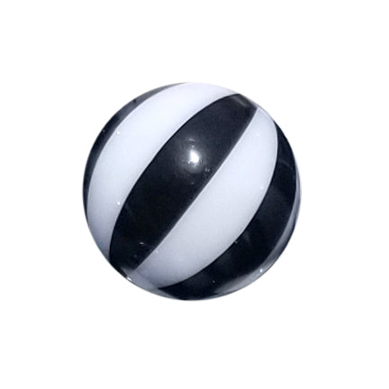 black vertical striped 20mm bubblegum beads