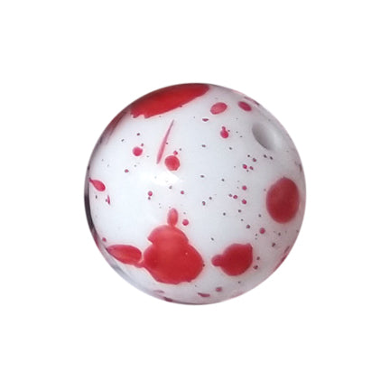 blood splatter halloween 20mm printed wholesale bubblegum beads