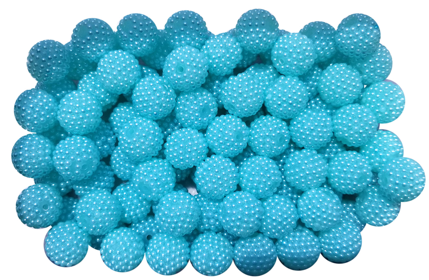blue berry 20mm bubblegum beads