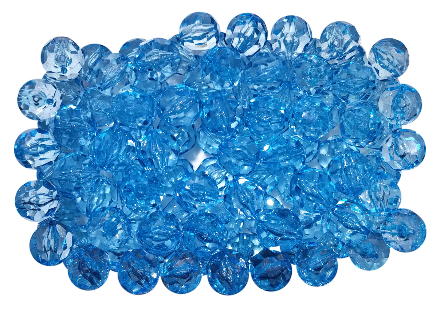 blue faceted 20mm bubblegum beads