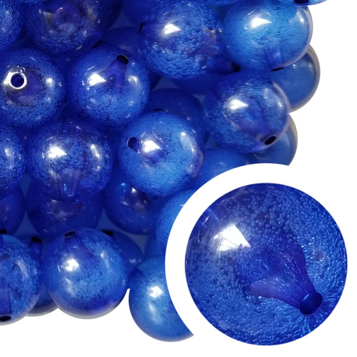blue fizzy bubbles 20mm bubblegum beads