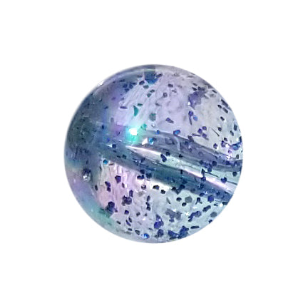 blue glitter bubble 20mm bubblegum beads