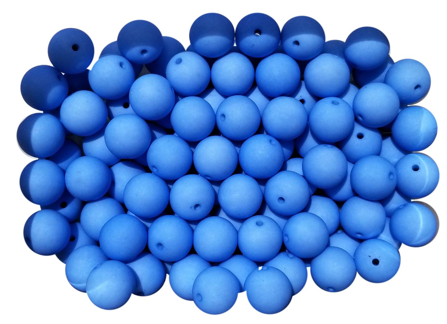blue matte 20mm bubblegum beads