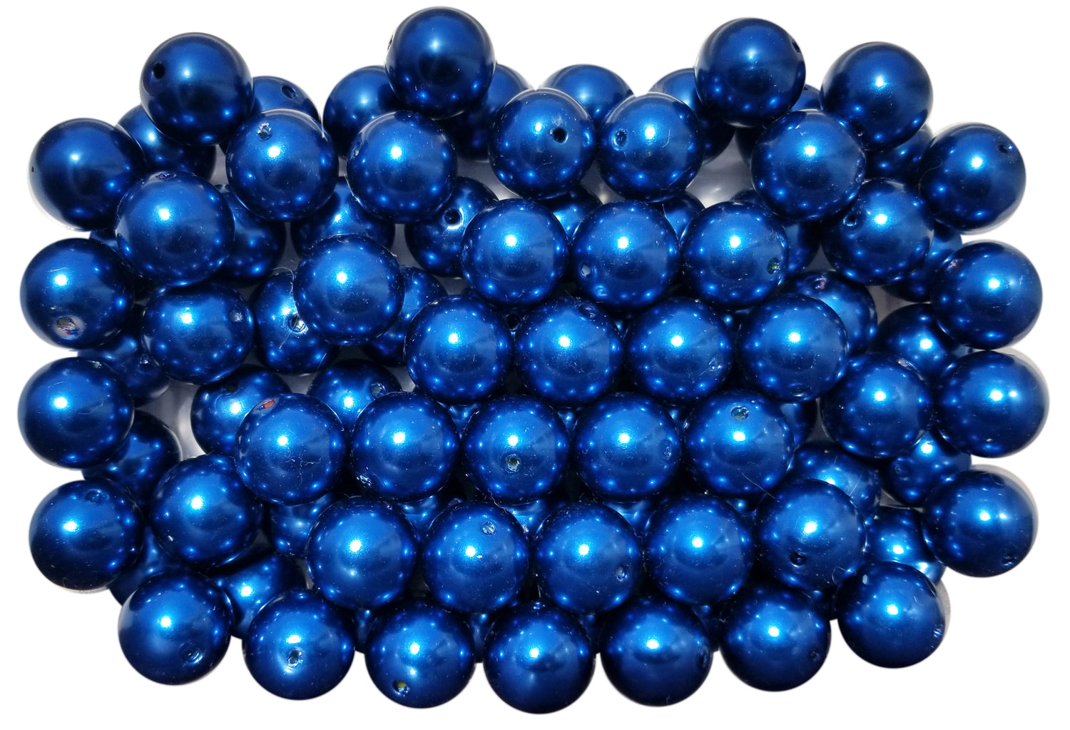 blue pearl 20mm bubblegum beads