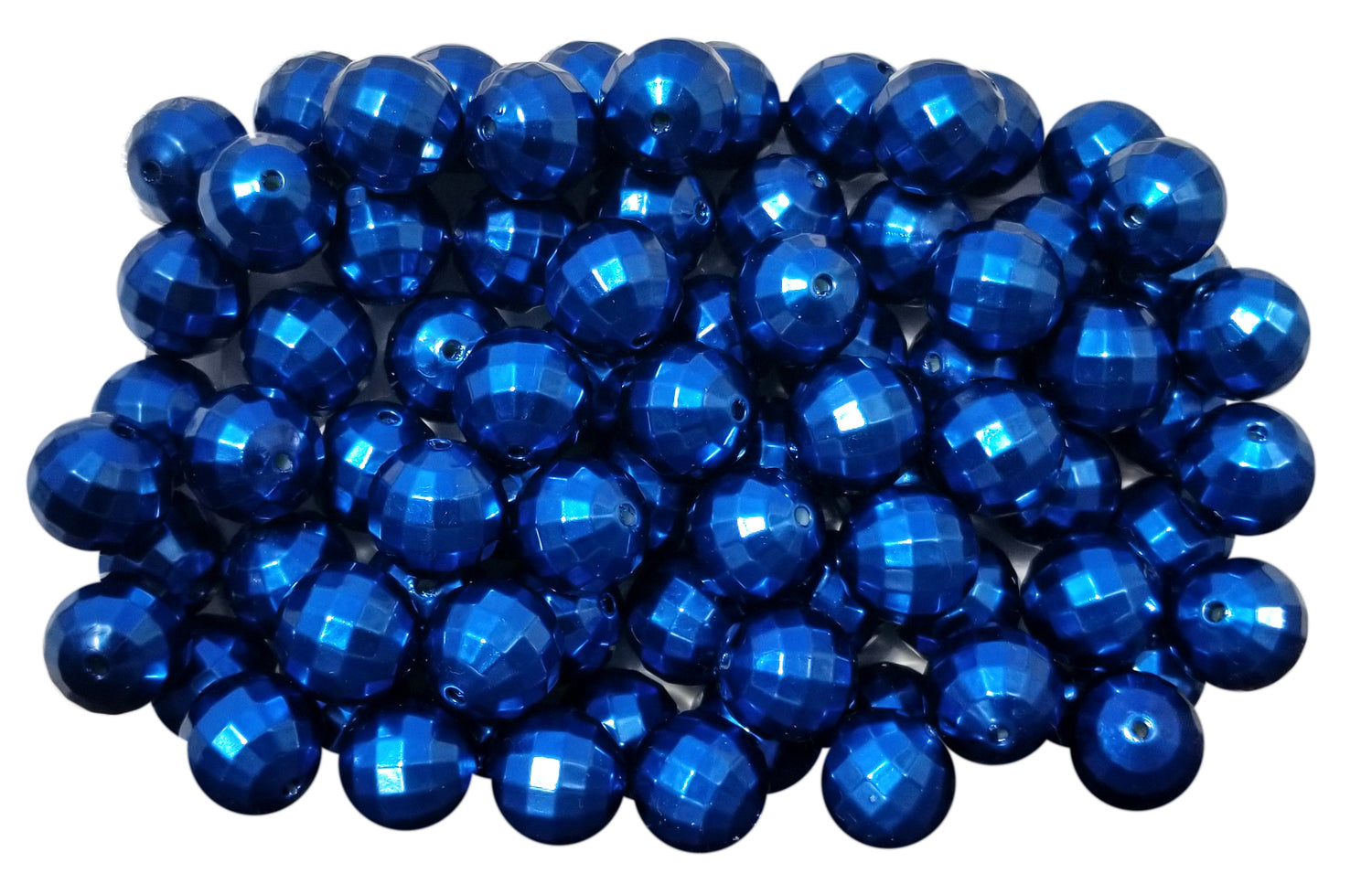 blue pearl disco 20mm bubblegum beads