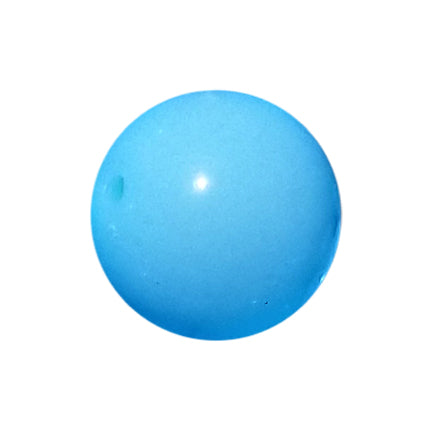 blue plain 20mm bubblegum beads