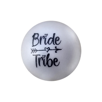 bride tribe 20mm printed bubblegum beads