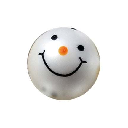 build a snowman 20mm printed bubblegum beads