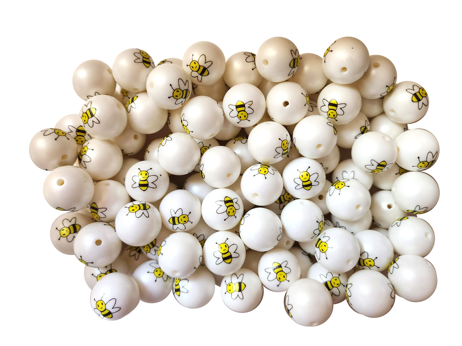 bumblebee 20mm printed wholesale bubblegum beads