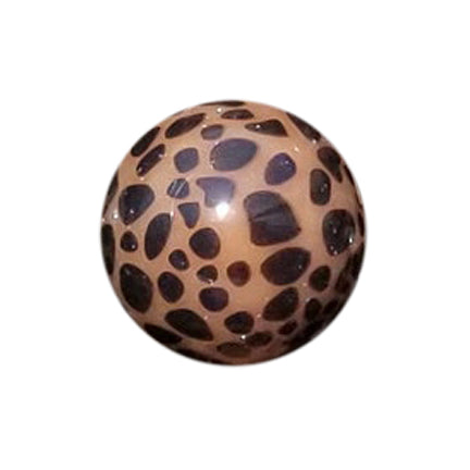 cheetah print 20mm printed bubblegum beads