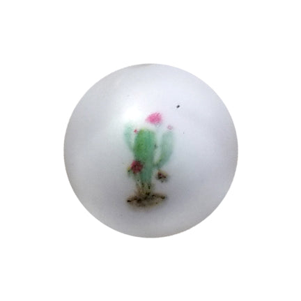 christmas cactus 20mm printed bubblegum beads
