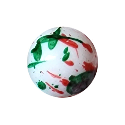 christmas paint splatter 20mm printed bubblegum beads