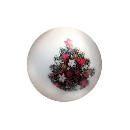 christmas tree 20mm printed bubblegum beads