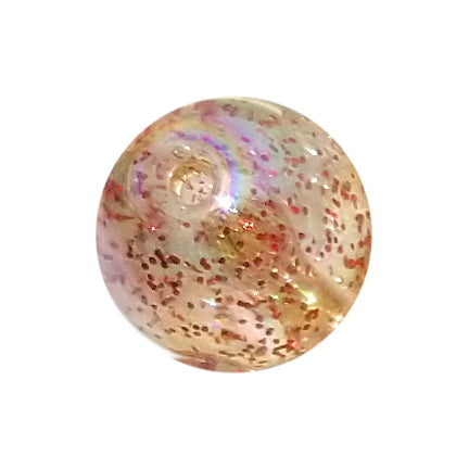 coral glitter bubble 20mm bubblegum beads