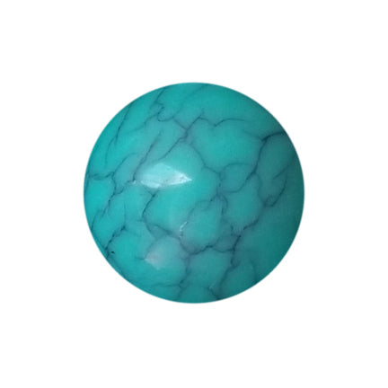 cracked turquoise 20mm printed bubblegum beads