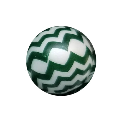 dark green chevron 20mm bubblegum beads