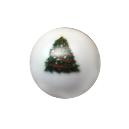 decorated christmas tree presents 20mm printed wholesale bubblegum beads