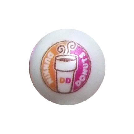 dunkin donuts custom printed 20mm bubblegum beads