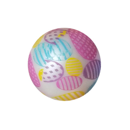 easter egg print 20mm printed bubblegum beads