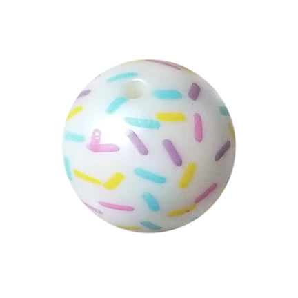 easter sprinkles 20mm printed bubblegum beads