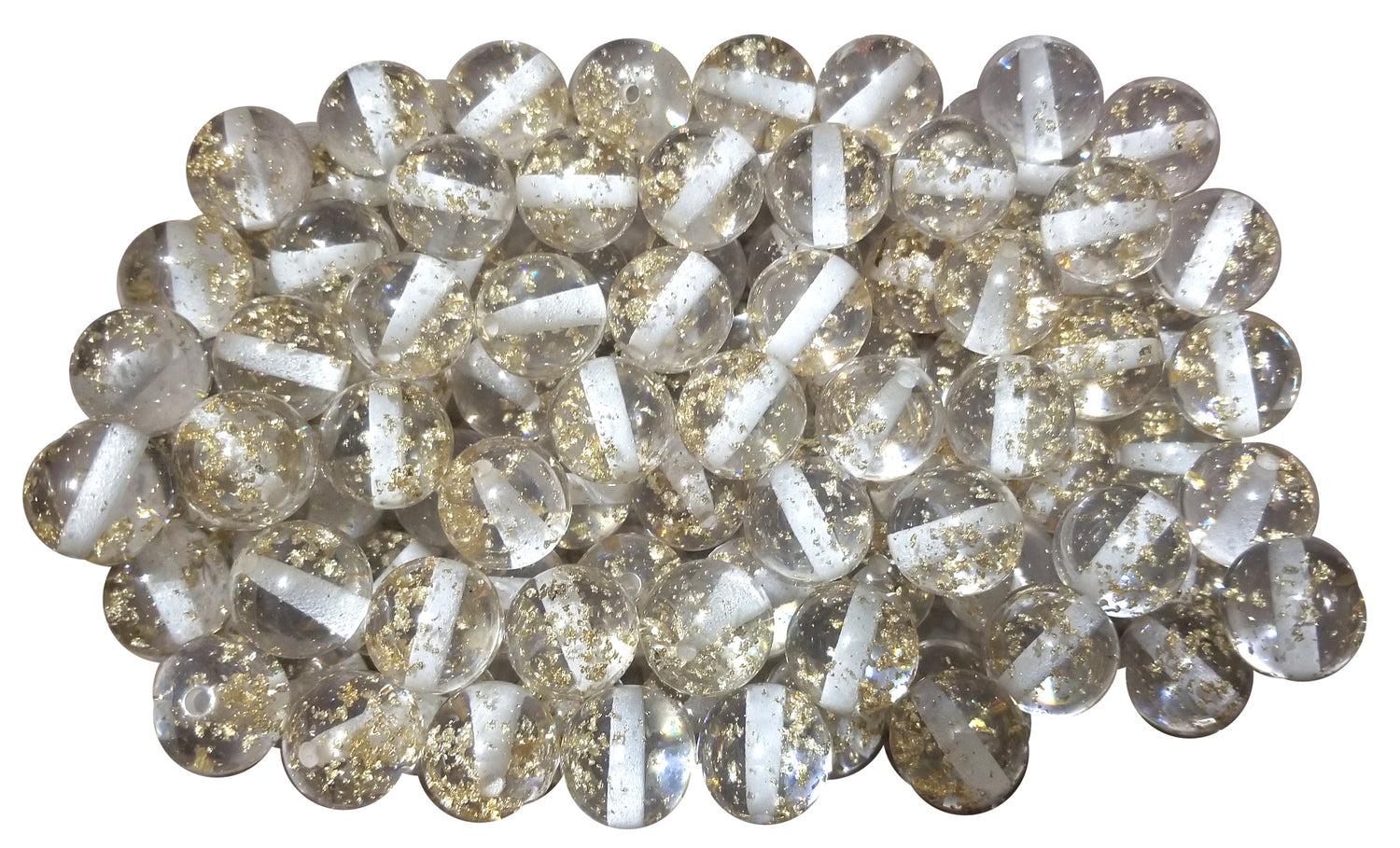 fool's gold glitter 20mm bubblegum beads