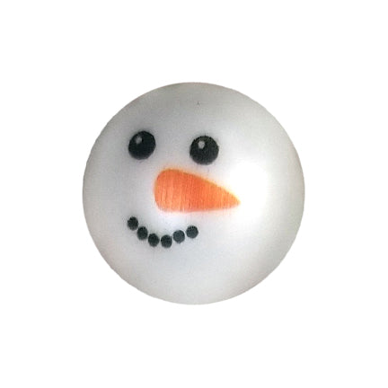 frosty the snowman face 20mm printed bubblegum beads