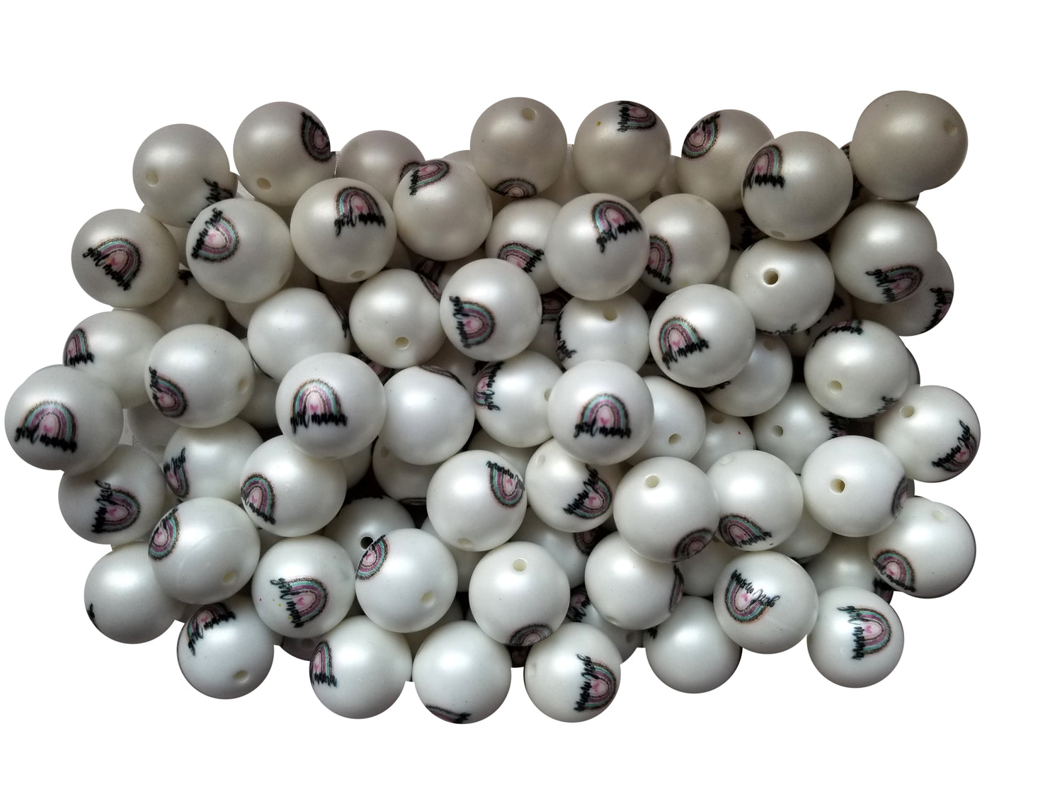 girl mama 20mm printed wholesale bubblegum beads