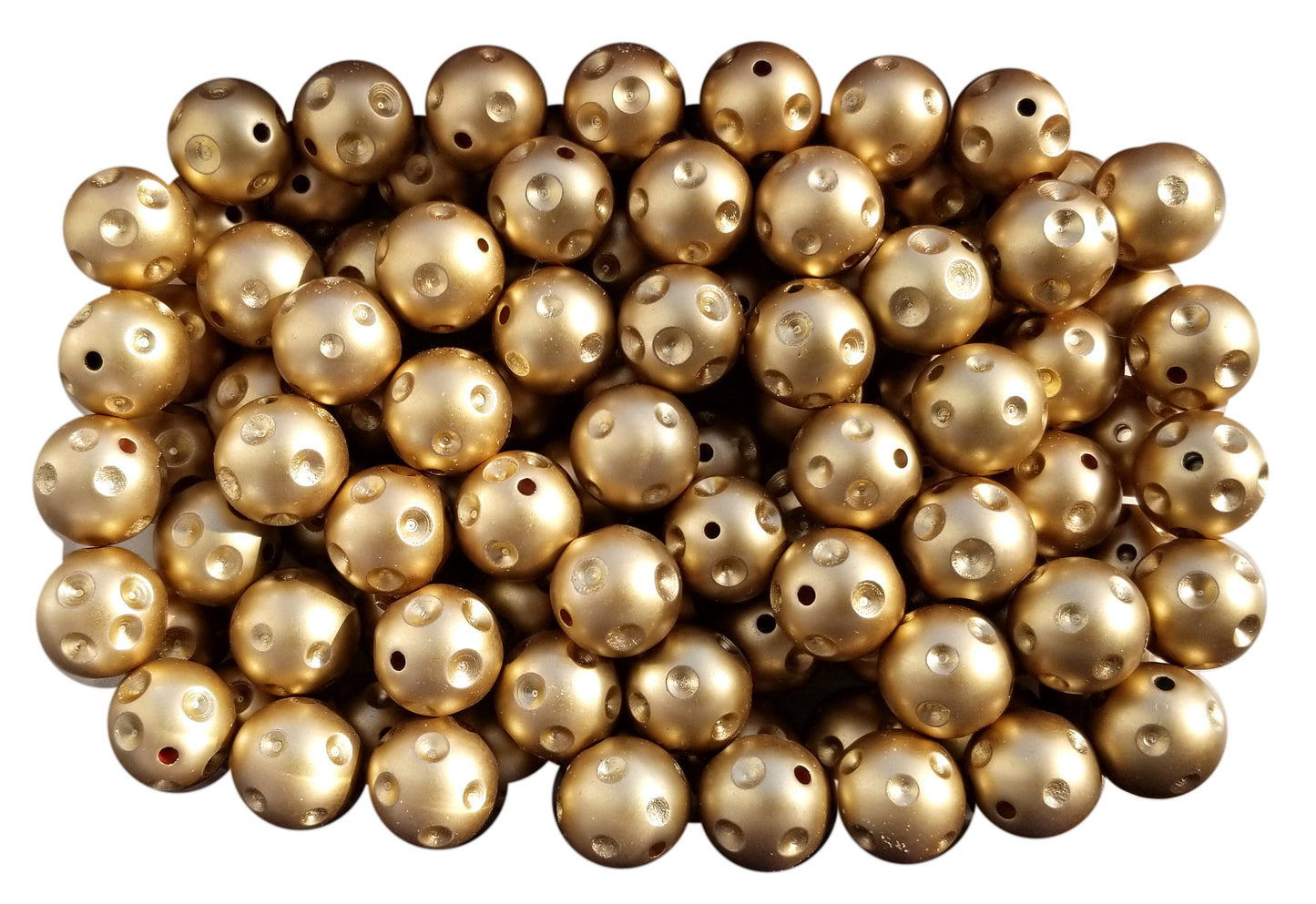 gold dots 20mm bubblegum beads