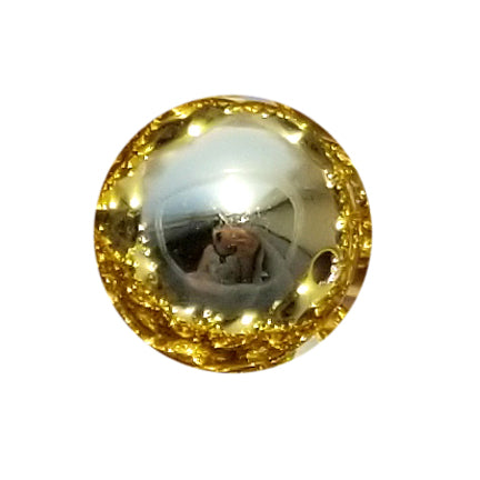 gold metallic 20mm bubblegum beads