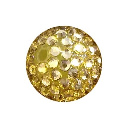 gold rhinestone 20mm bubblegum beads