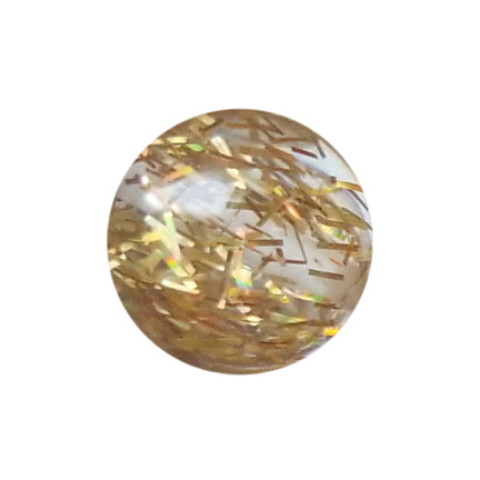 gold tinsel glitter 20mm bubblegum beads