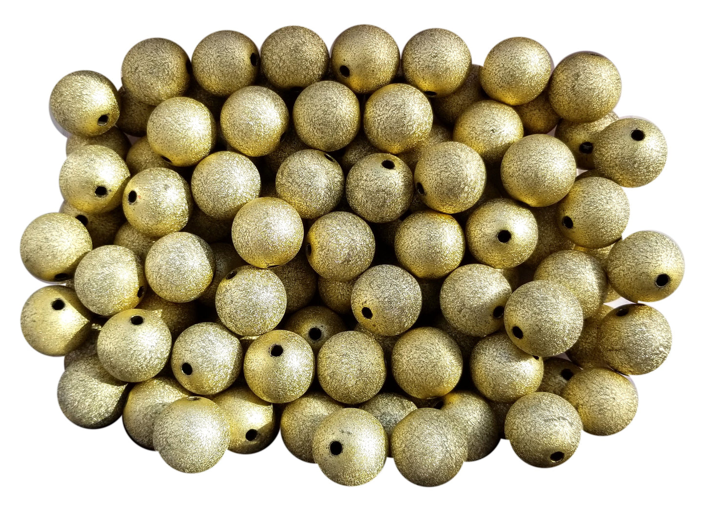 gold wrinkle 20mm bubblegum beads