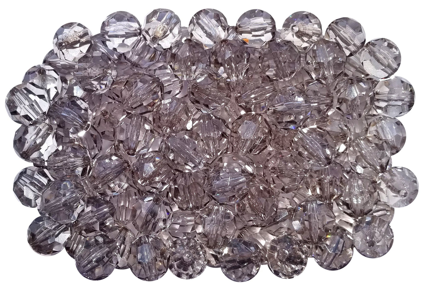 gray faceted 20mm bubblegum beads