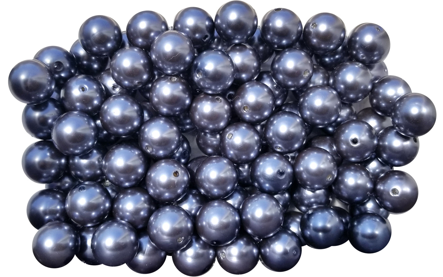 gray pearl 20mm bubblegum beads