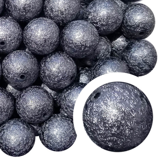 gray wrinkle 20mm bubblegum beads