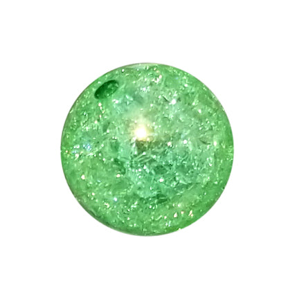 green crackle 20mm bubblegum beads