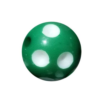 green dots 20mm bubblegum beads