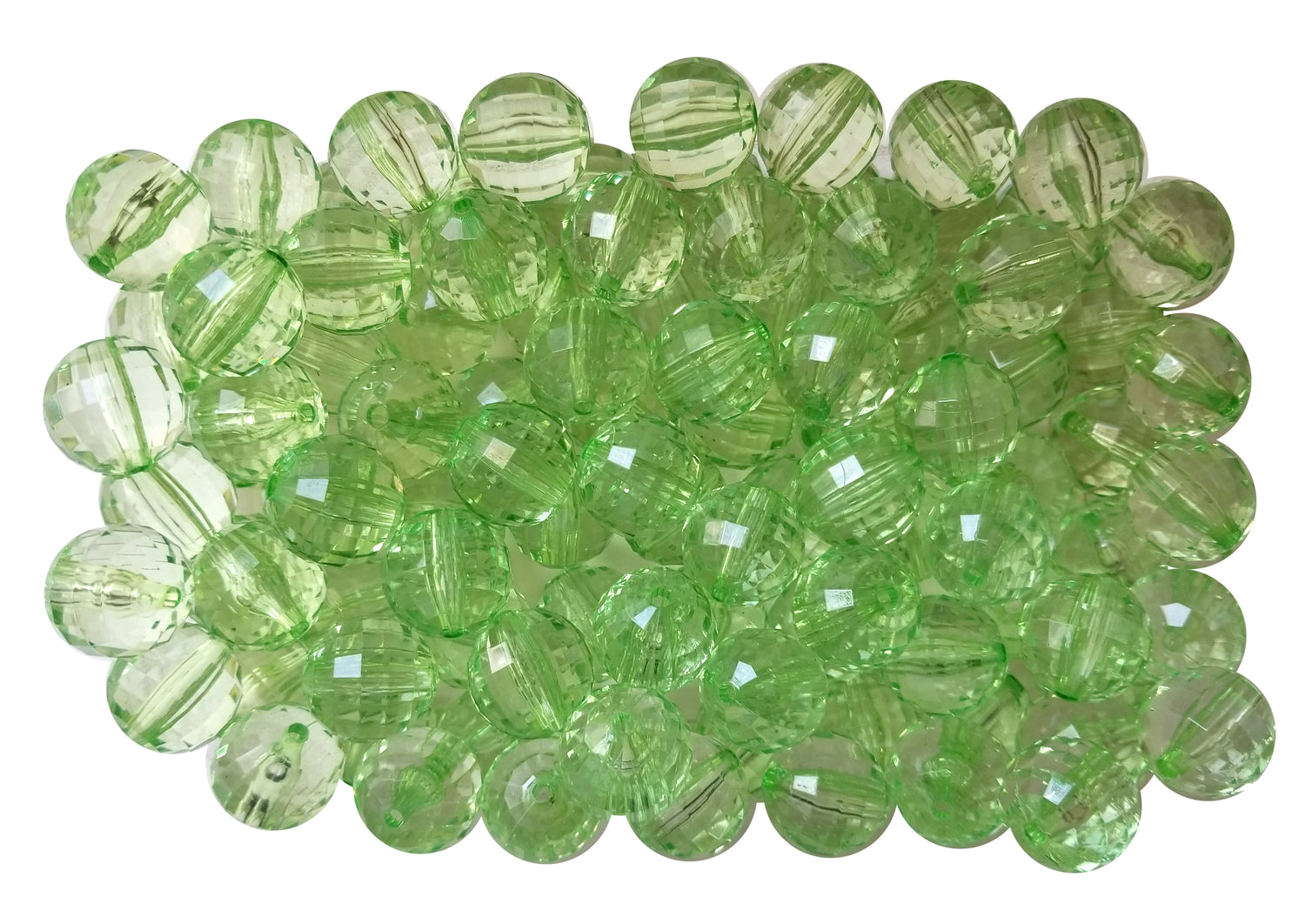 green disco 20mm bubblegum beads