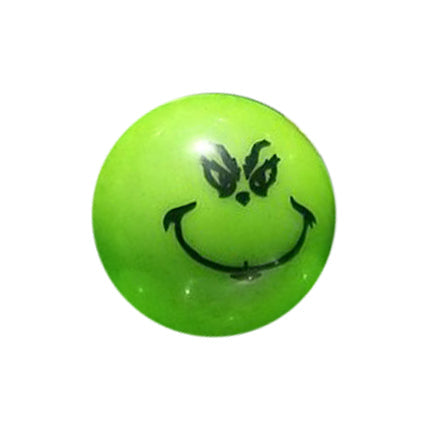 green grinch smirk 20mm printed bubblegum beads