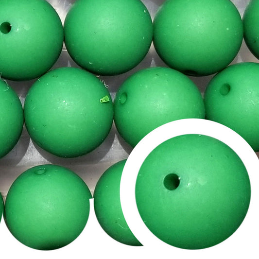 green matte 20mm bubblegum beads