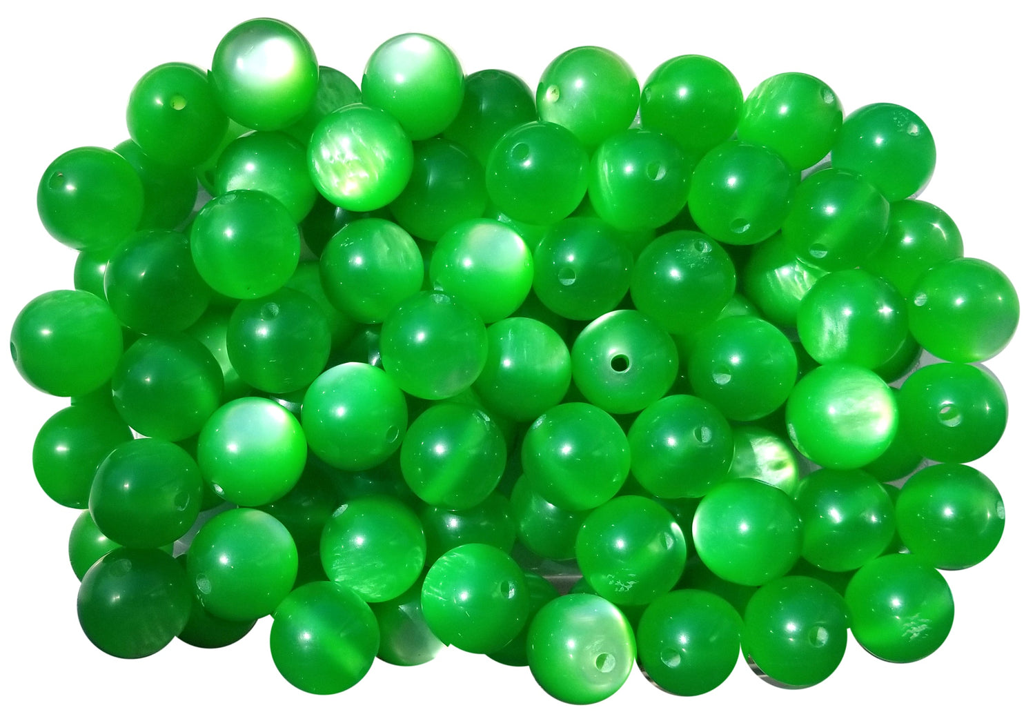 green moon glow 20mm bubblegum beads