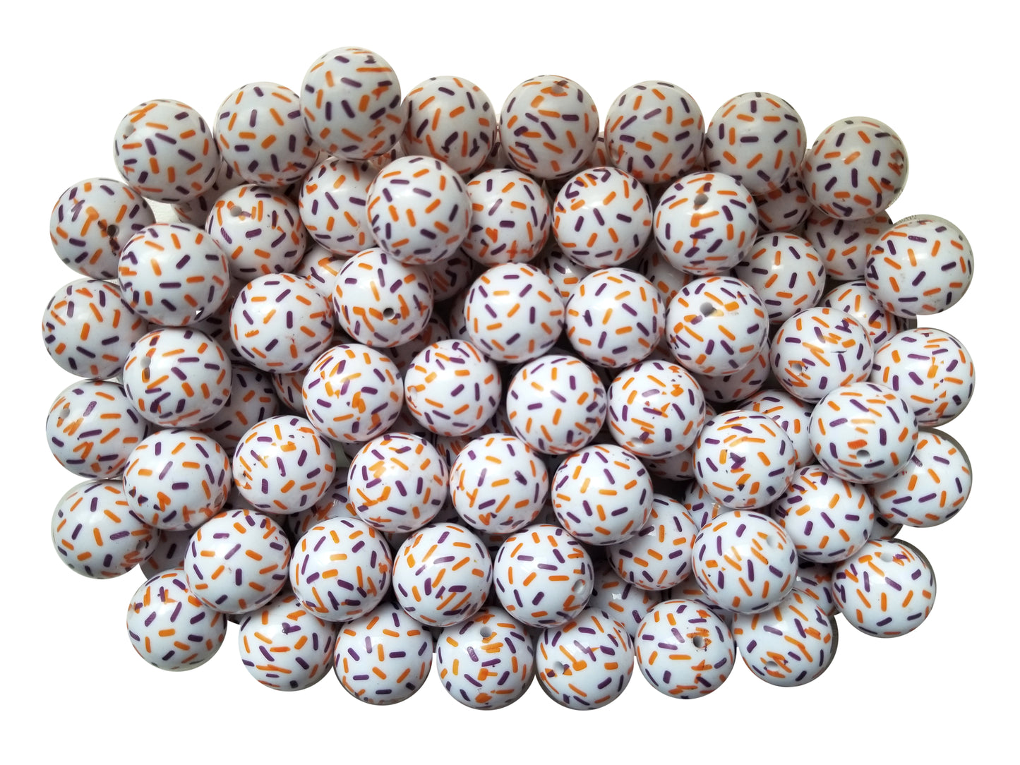halloween sprinkles 20mm printed bubblegum beads