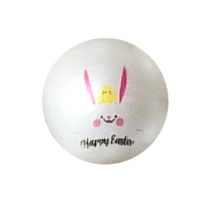 happy easter bunny 20mm printed wholesale bubblegum beads