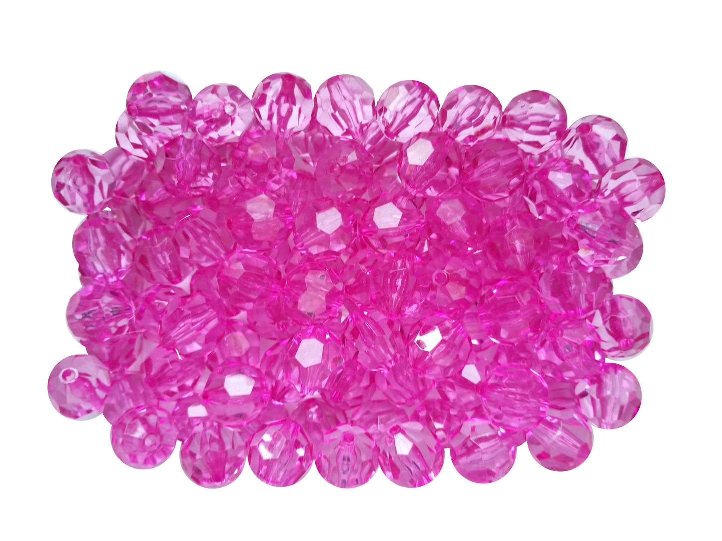 hot pink faceted 20mm bubblegum beads